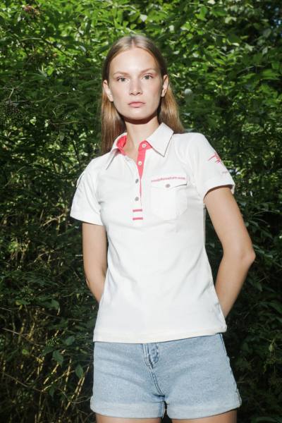 Damen Polo Shirt Alpenkrokus